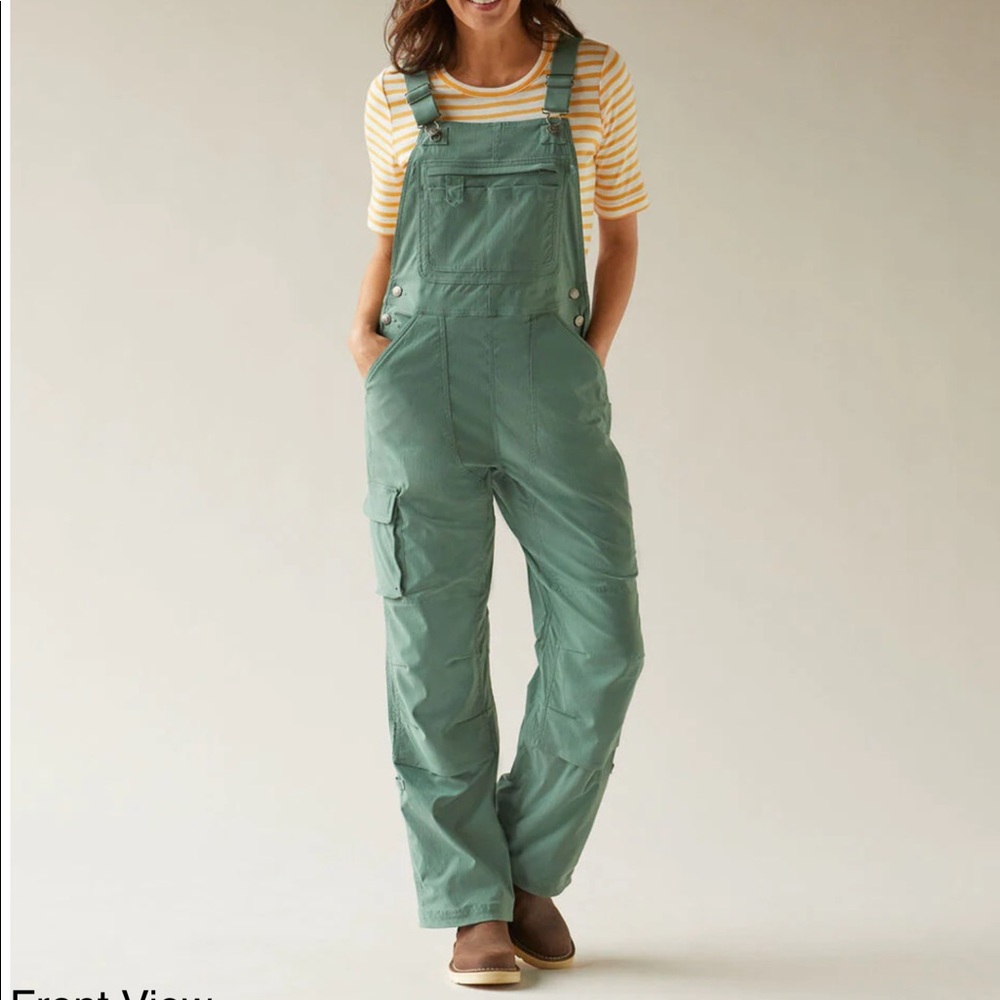 Duluth Trading Co Womens Heirloom Gardening Bibs Size L Overalls Stretch Nylon - Picture 10 of 16